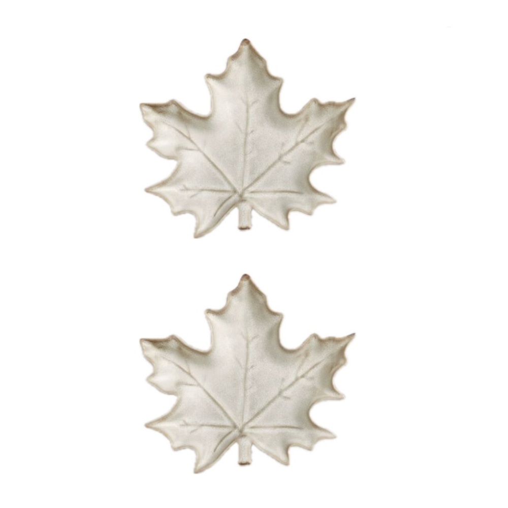 Pottery Barn Ridge Maple Leaf Stoneware Appetizer
Plates - set of 2 - Picture 5 of 8